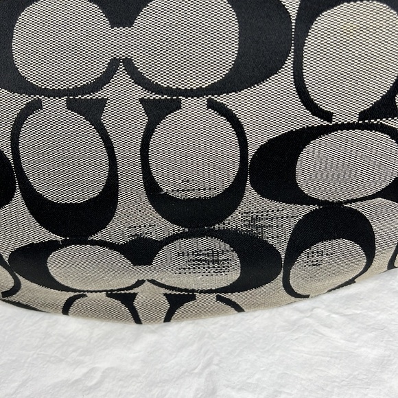 Coach black signature shoulder bag purse tote - Picture 6 of 10